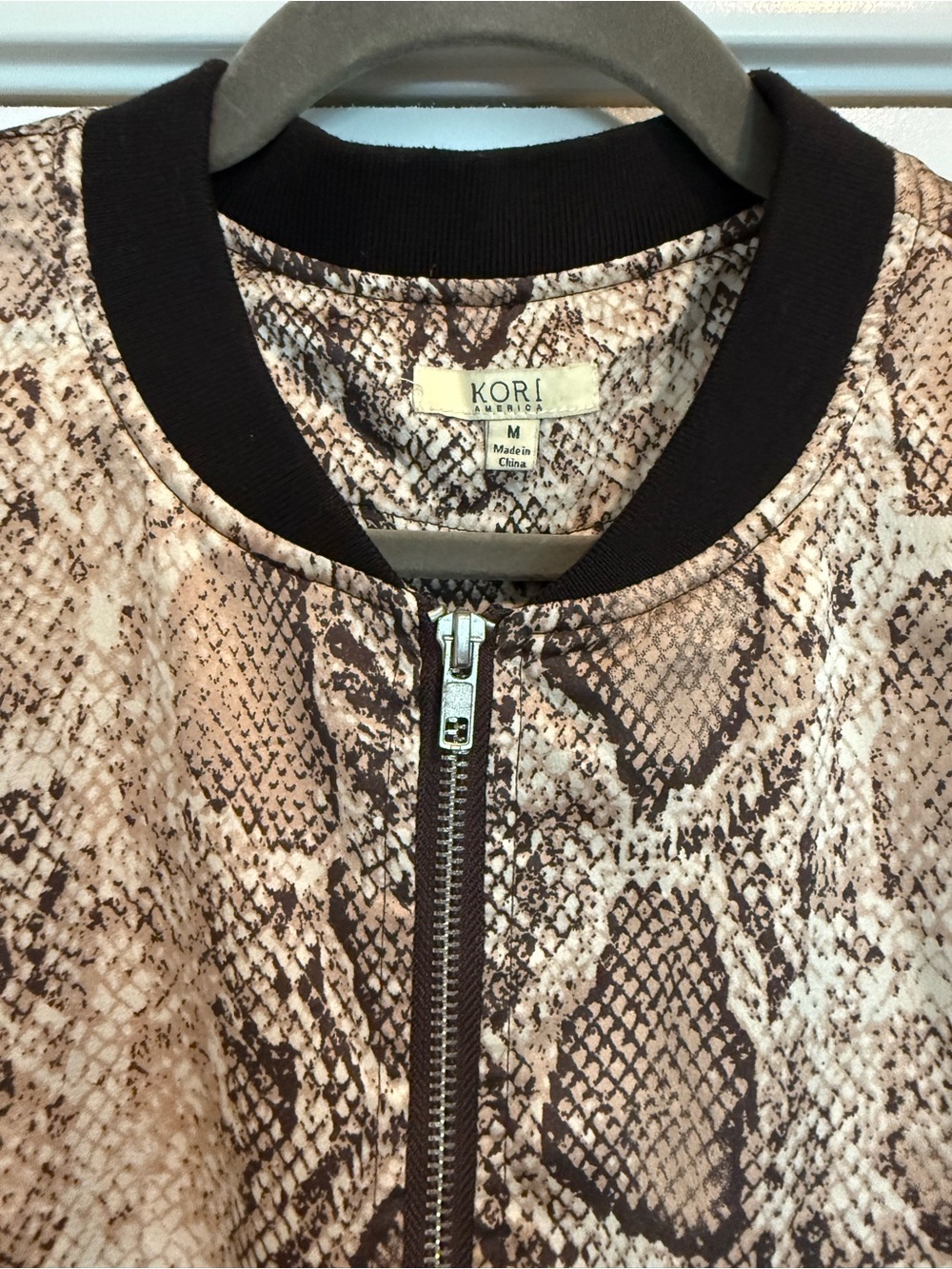 Python Print Bomber Jacket - Kori - Picture 2 of 6